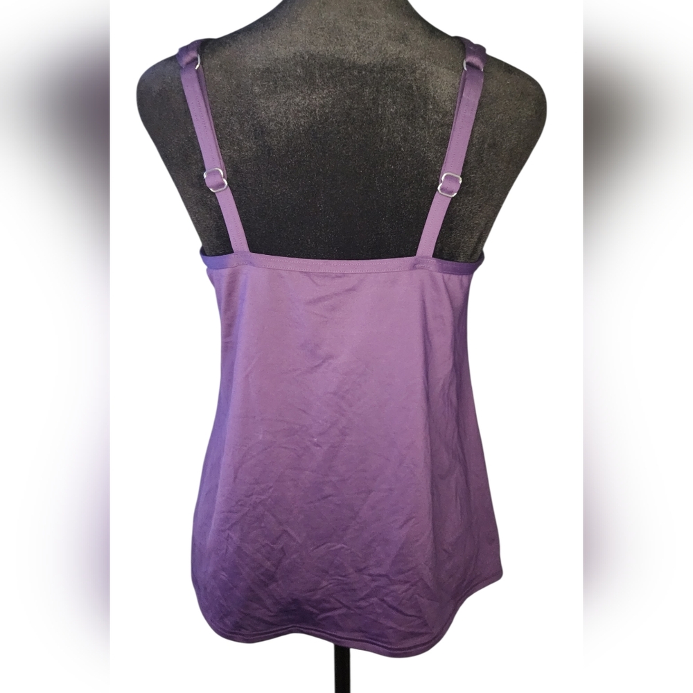 NWOT Lands End Smoothing Control Mesh High Neck Tankini, Womens 12 - Picture 6 of 9